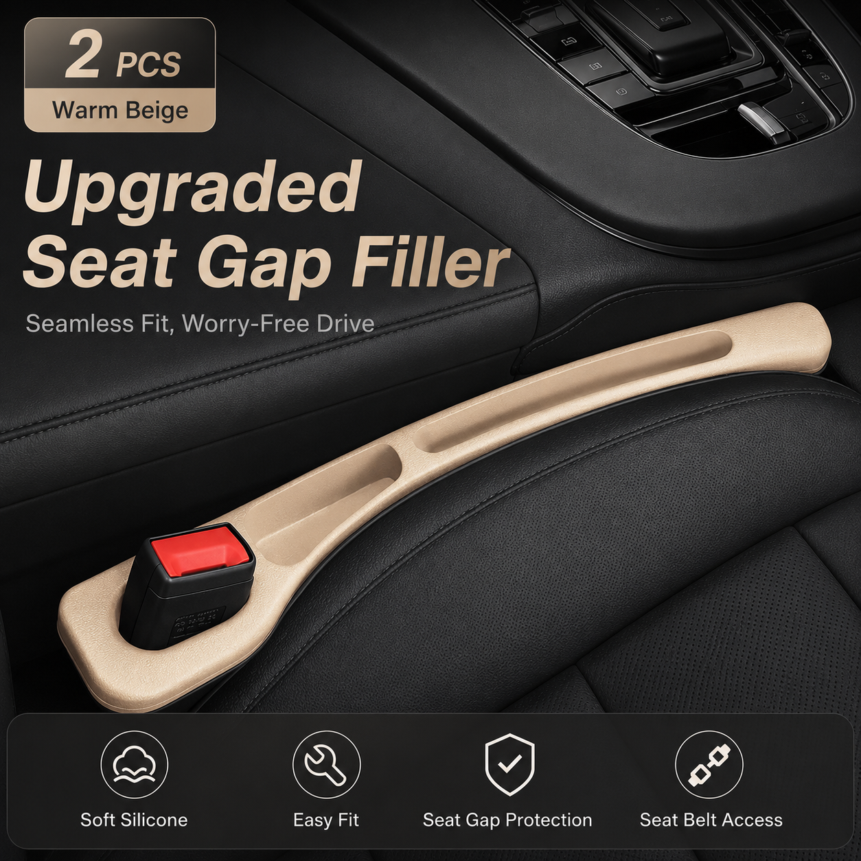 Car Seat Gap Filler Organizer – Universal Interior Storage Tray