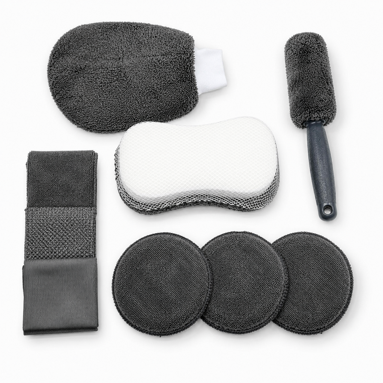 9-Piece Car Cleaning Kit – Microfiber Wash Mitt, Towels & Detailing Tools