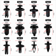 Universal Push Retainer Clip Kit – 120-Piece Mixed Automotive Fastener Set
