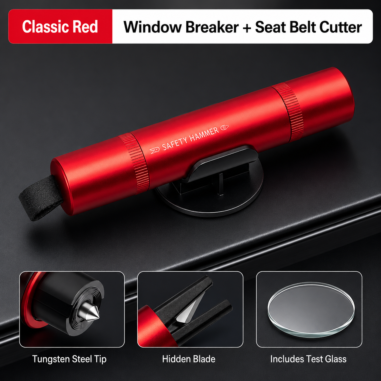 Emergency Car Safety Hammer with Seat Belt Cutter