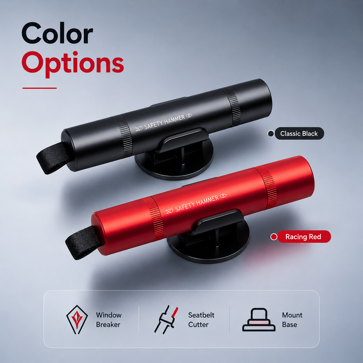 Emergency Car Safety Hammer with Seat Belt Cutter