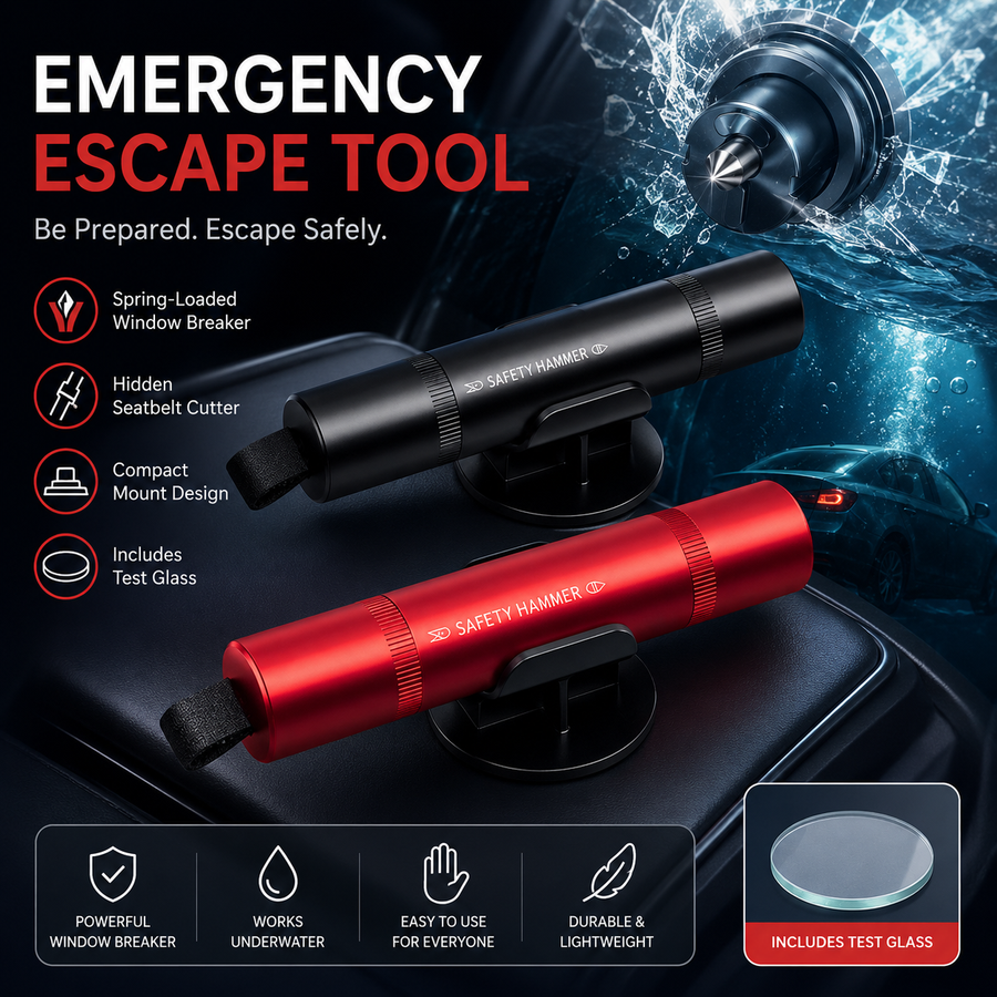 Emergency Car Safety Hammer with Seat Belt Cutter