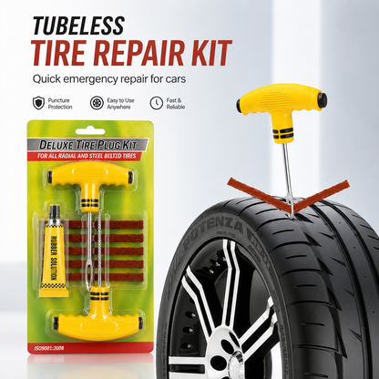 Tubeless Tire Repair Plug Kit – Emergency Puncture Repair Tool