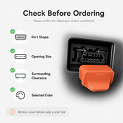 Universal OBD Port Dust Cover – Silicone Diagnostic Connector Protector