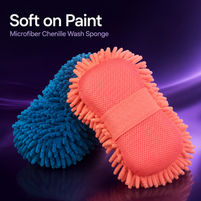 Chenille Microfiber Car Wash Mitt – Soft Scratch-Free Cleaning Glove