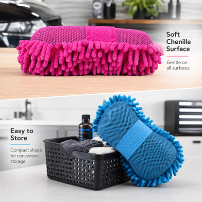 Chenille Microfiber Car Wash Mitt – Soft Scratch-Free Cleaning Glove