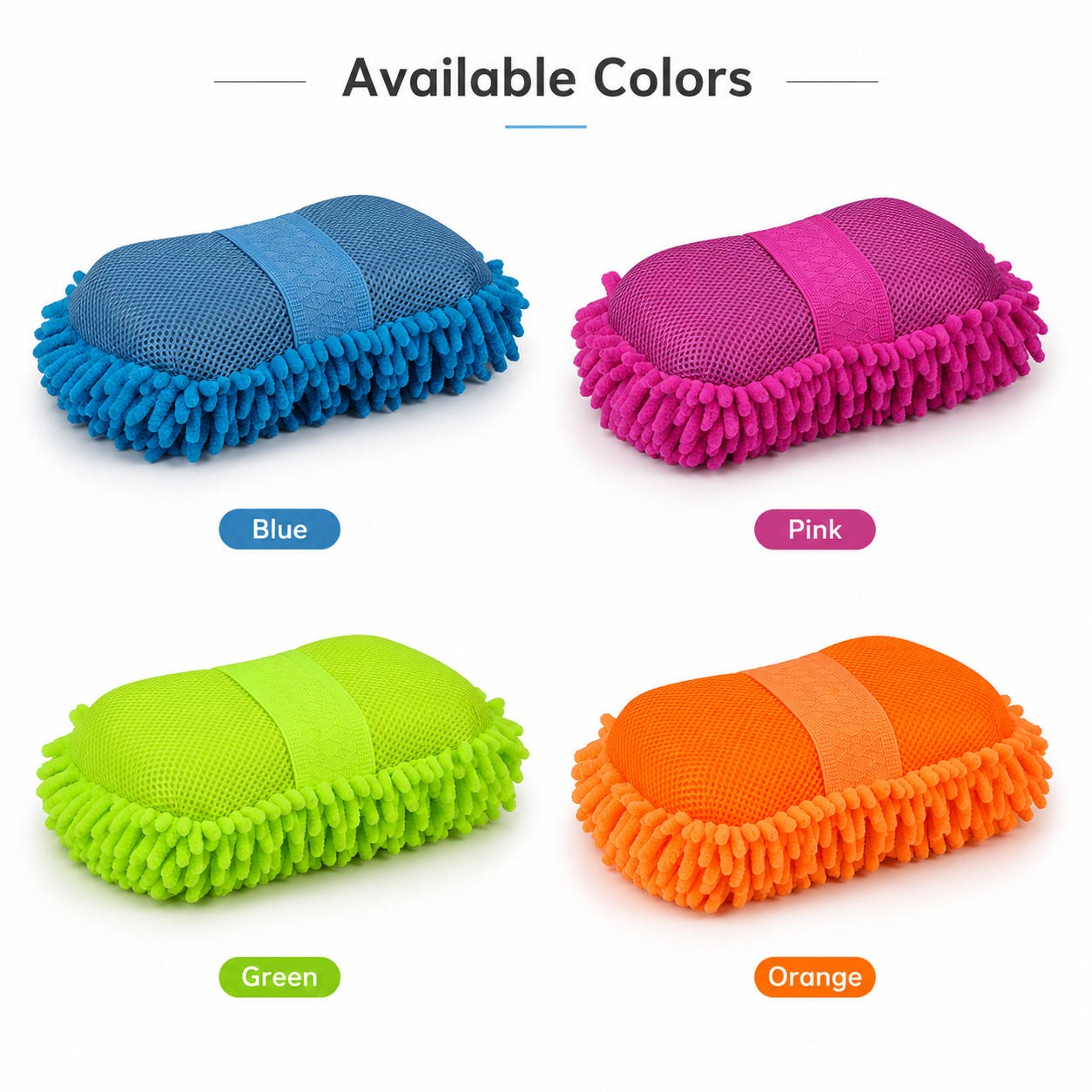 Chenille Microfiber Car Wash Mitt – Soft Scratch-Free Cleaning Glove