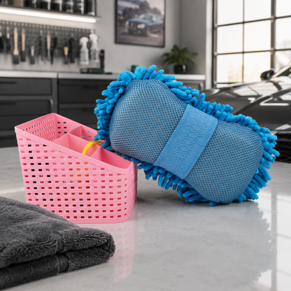 Chenille Microfiber Car Wash Mitt – Soft Scratch-Free Cleaning Glove
