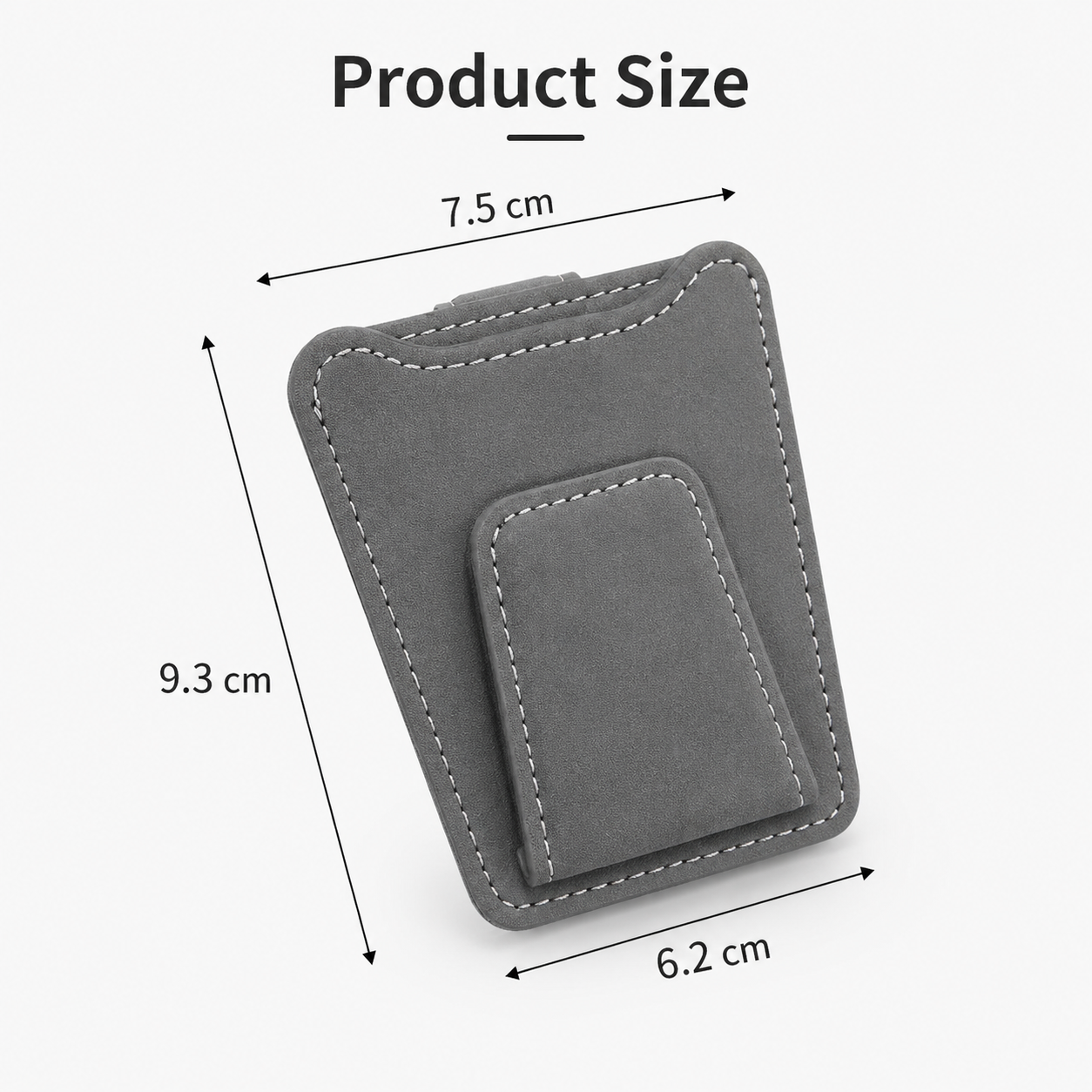 Car Sun Visor Sunglasses Holder Clip – PU Leather Interior Organizer