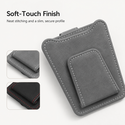 Car Sun Visor Sunglasses Holder Clip – PU Leather Interior Organizer