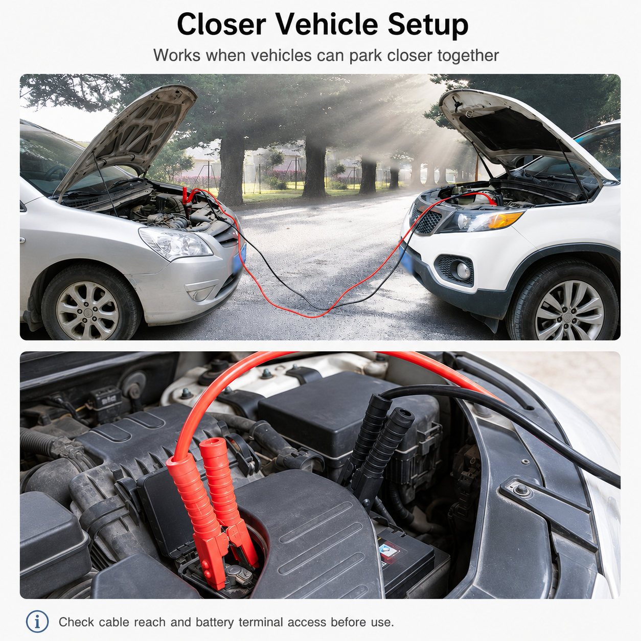 4 meter automotive jumper cable set for roadside emergencies