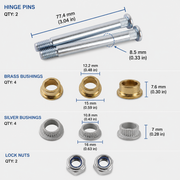 Steel Front Door Hinge Pin Bushing Repair Kit for Ford Lincoln Mercury