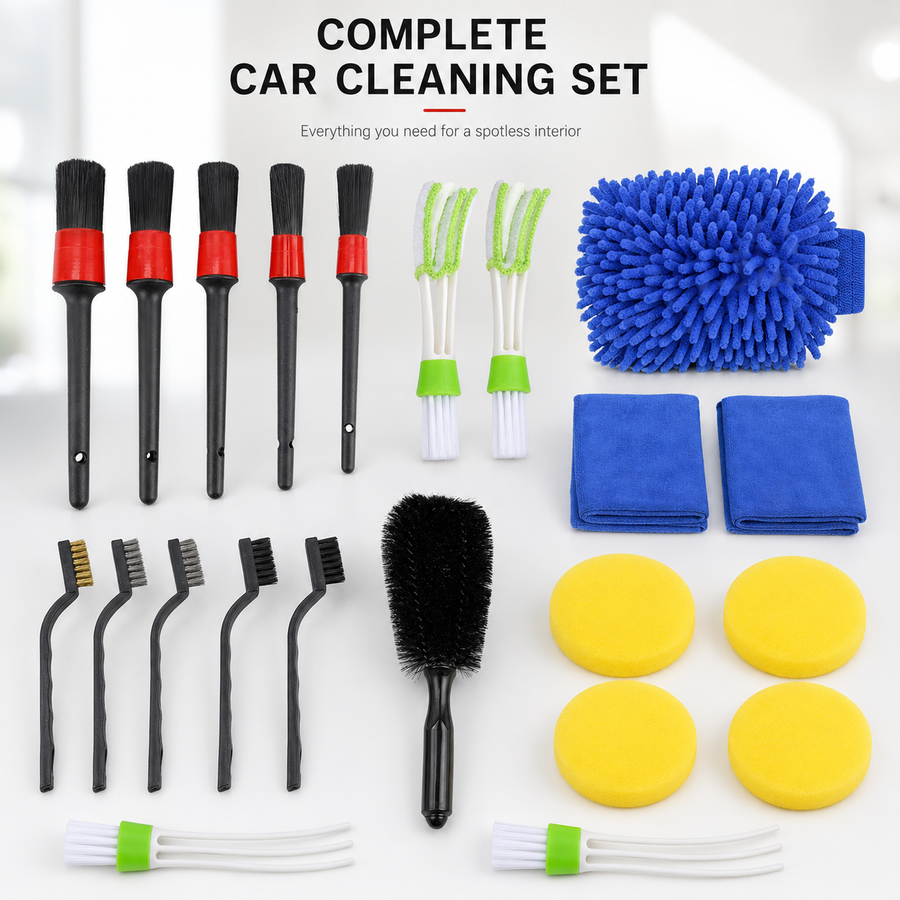 Car Interior Detailing Brush Set – Soft Brushes for Vents & Dashboard