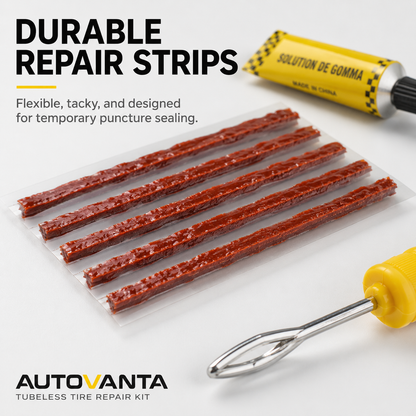 Tubeless Tire Repair Plug Kit – Emergency Puncture Repair Tool