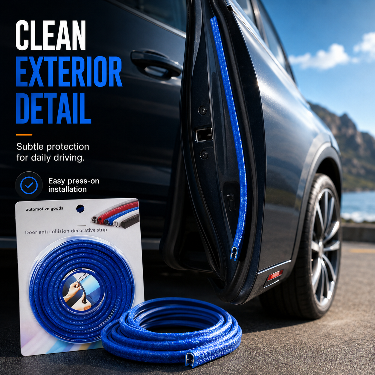 U-Channel Car Door Edge Guard Trim – 5M Anti-Scratch Protective Strip