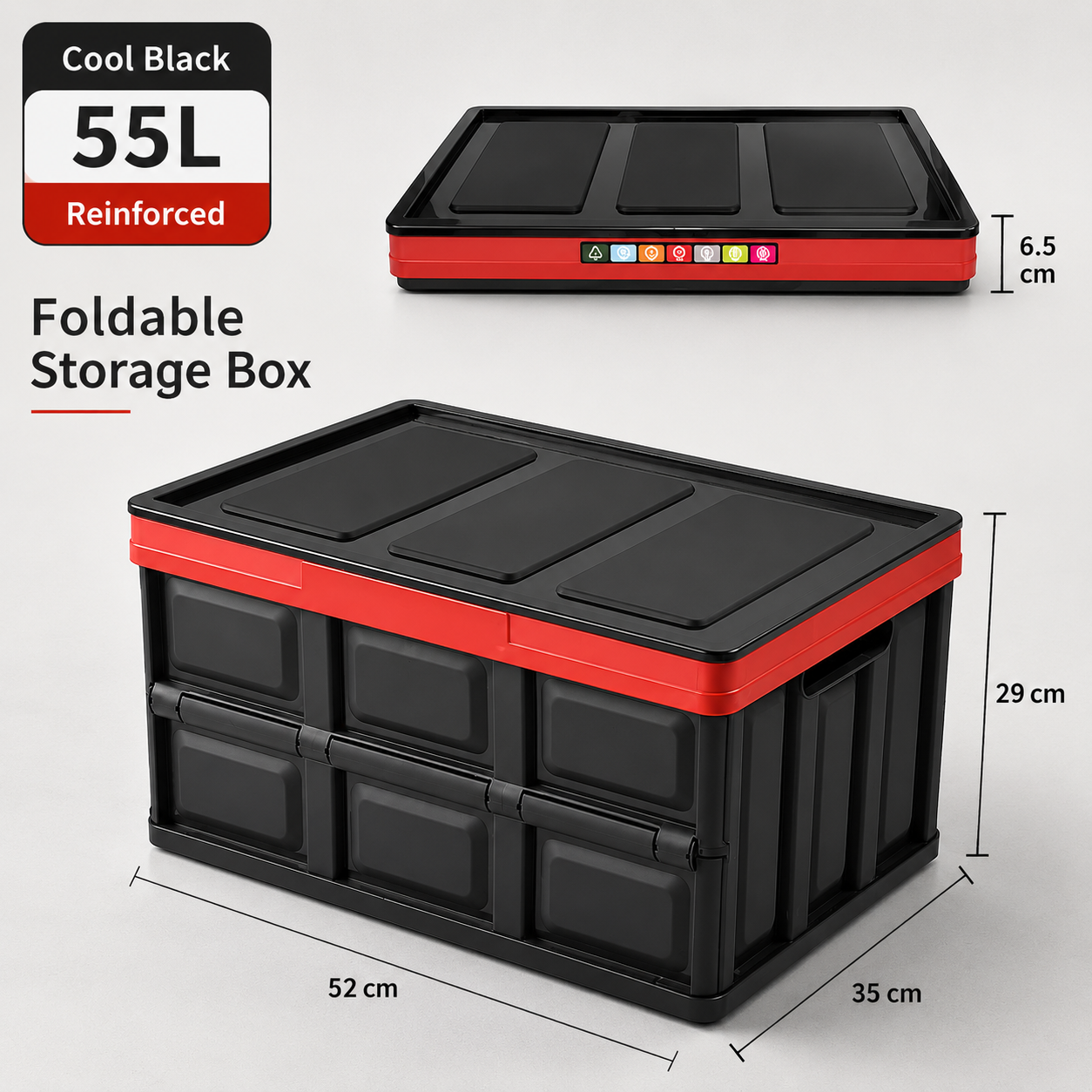 Foldable Trunk Organizer – Collapsible Cargo Storage Box