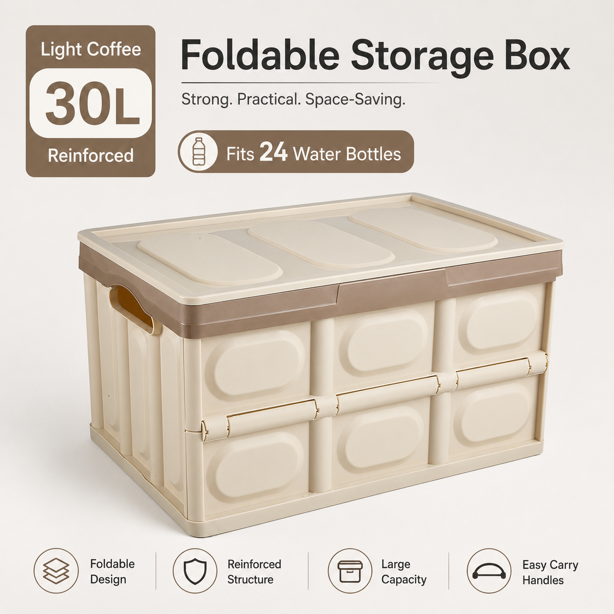 Foldable Trunk Organizer – Collapsible Cargo Storage Box