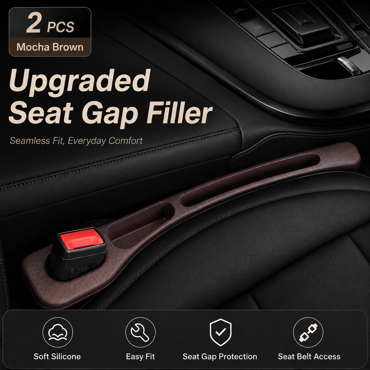 Car Seat Gap Filler Organizer – Universal Interior Storage Tray