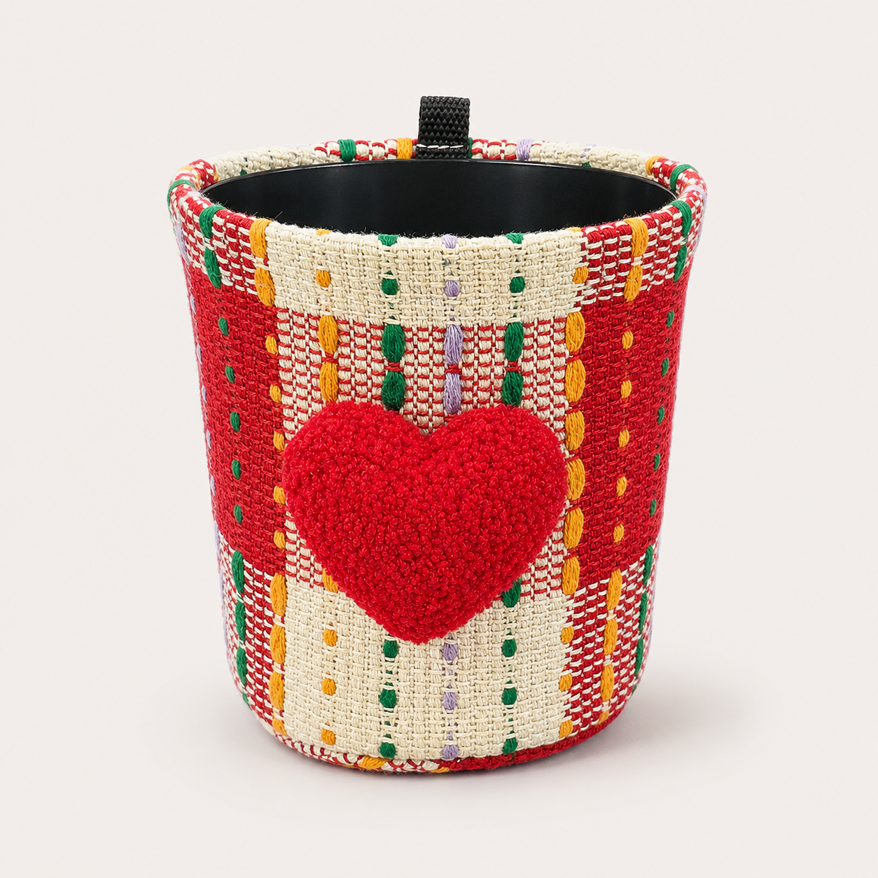 Woven Heart Car Trash Can – Hanging Interior Organizer