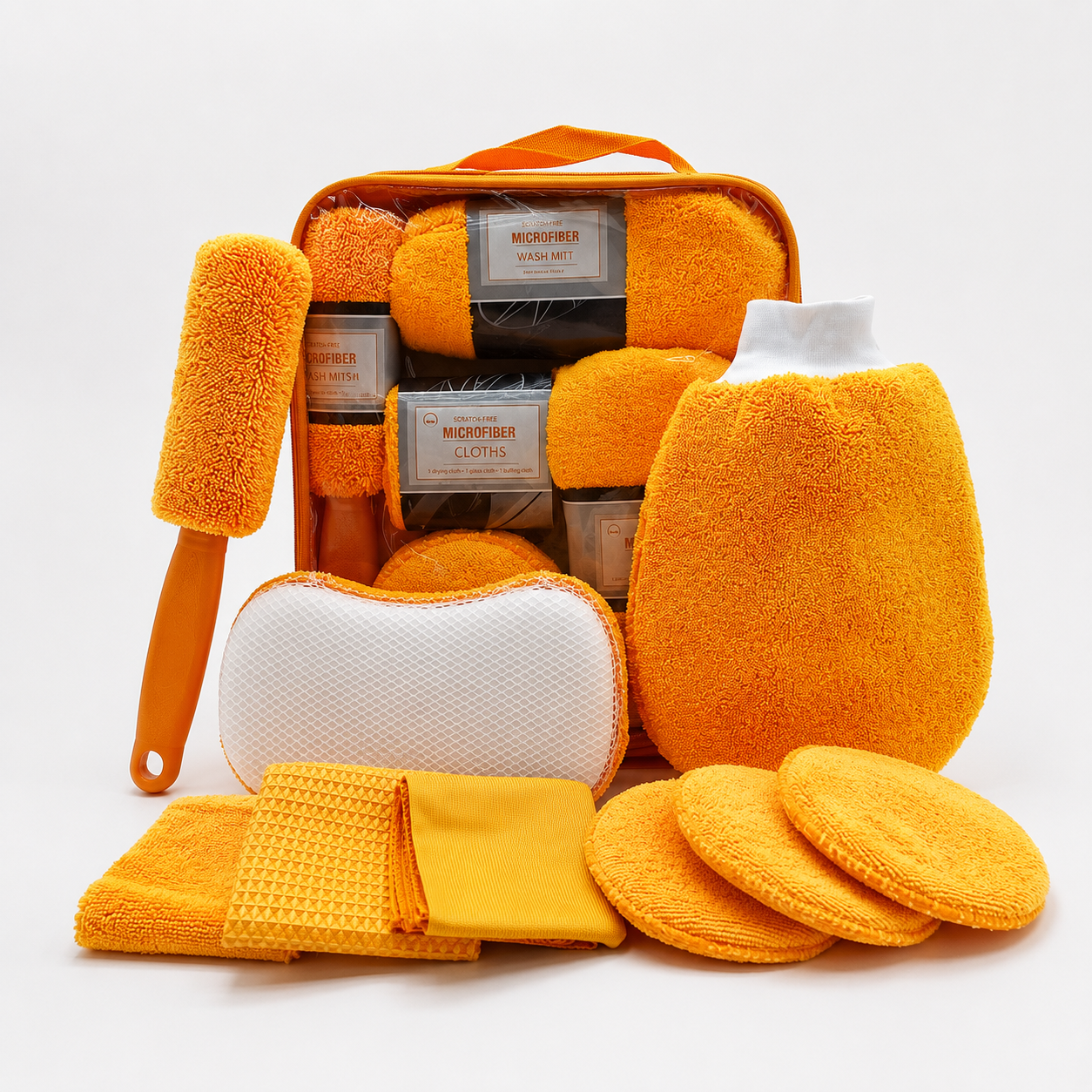 9-Piece Car Cleaning Kit – Microfiber Wash Mitt, Towels & Detailing Tools