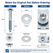 Truck Bed Mounting Hardware Bolt Kit for Ford Super Duty F-250 / F-350 / F-450