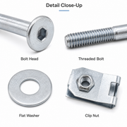 Truck Bed Mounting Hardware Bolt Kit for Ford Super Duty F-250 / F-350 / F-450