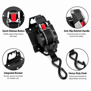 Retractable Ratchet Tie-Down System for Selected Ford F-150 Trucks – Single Unit