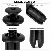 Universal Push Retainer Clip Kit – 120-Piece Mixed Automotive Fastener Set