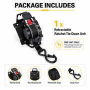 Retractable Ratchet Tie-Down System for Selected Ford F-150 Trucks – Single Unit