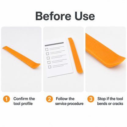 Before-use inspection and service procedure guide for the trim tool