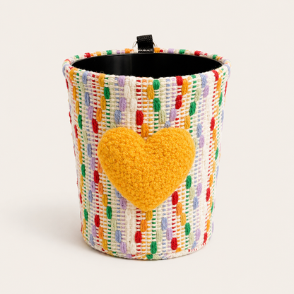 Woven Heart Car Trash Can – Hanging Interior Organizer