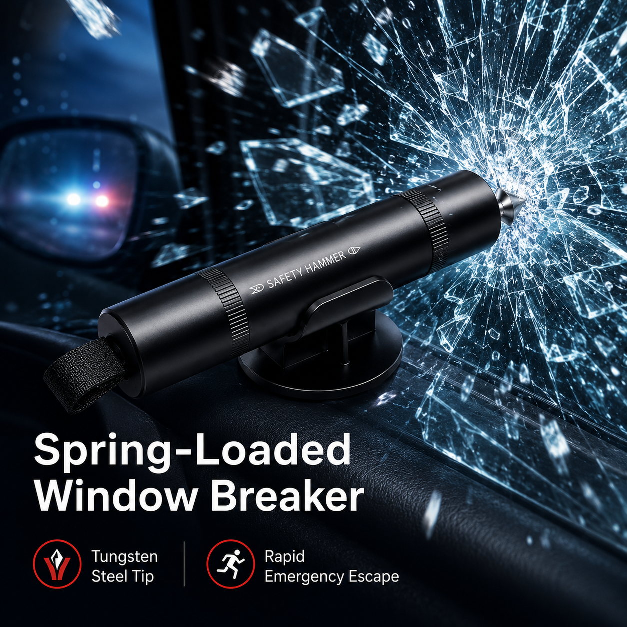 Emergency Car Safety Hammer with Seat Belt Cutter