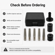 Check before ordering fuel injector seal installation tool kit
