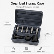 Storage case for 8-piece fuel injector seal installation tool kit