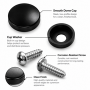 Universal License Plate Screw & Cap Kit – US-Style Mounting Hardware