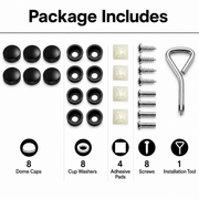 Universal License Plate Screw & Cap Kit – US-Style Mounting Hardware
