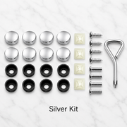 Universal License Plate Screw & Cap Kit – US-Style Mounting Hardware