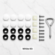 Universal License Plate Screw & Cap Kit – US-Style Mounting Hardware