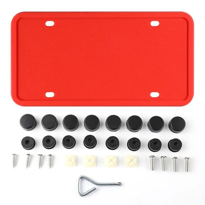 Silicone License Plate Frame – No-Rattle Holder with Hardware Kit