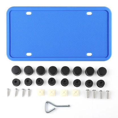 Silicone License Plate Frame – No-Rattle Holder with Hardware Kit